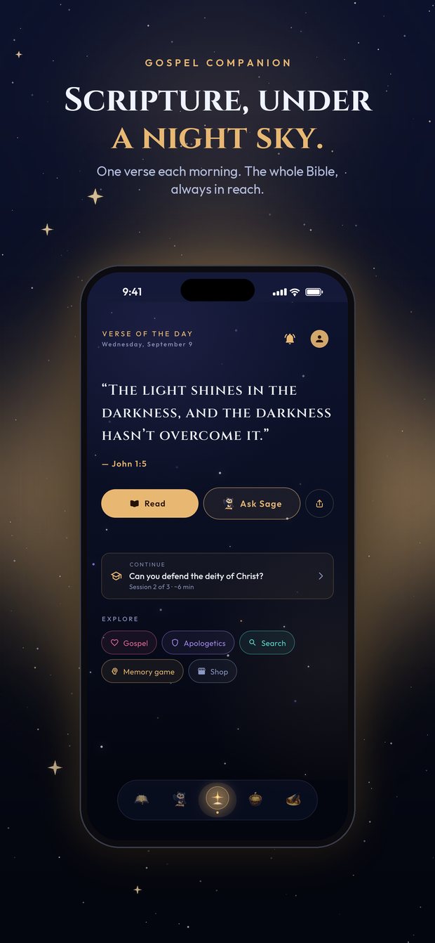 Today: one verse and one ask under the night sky