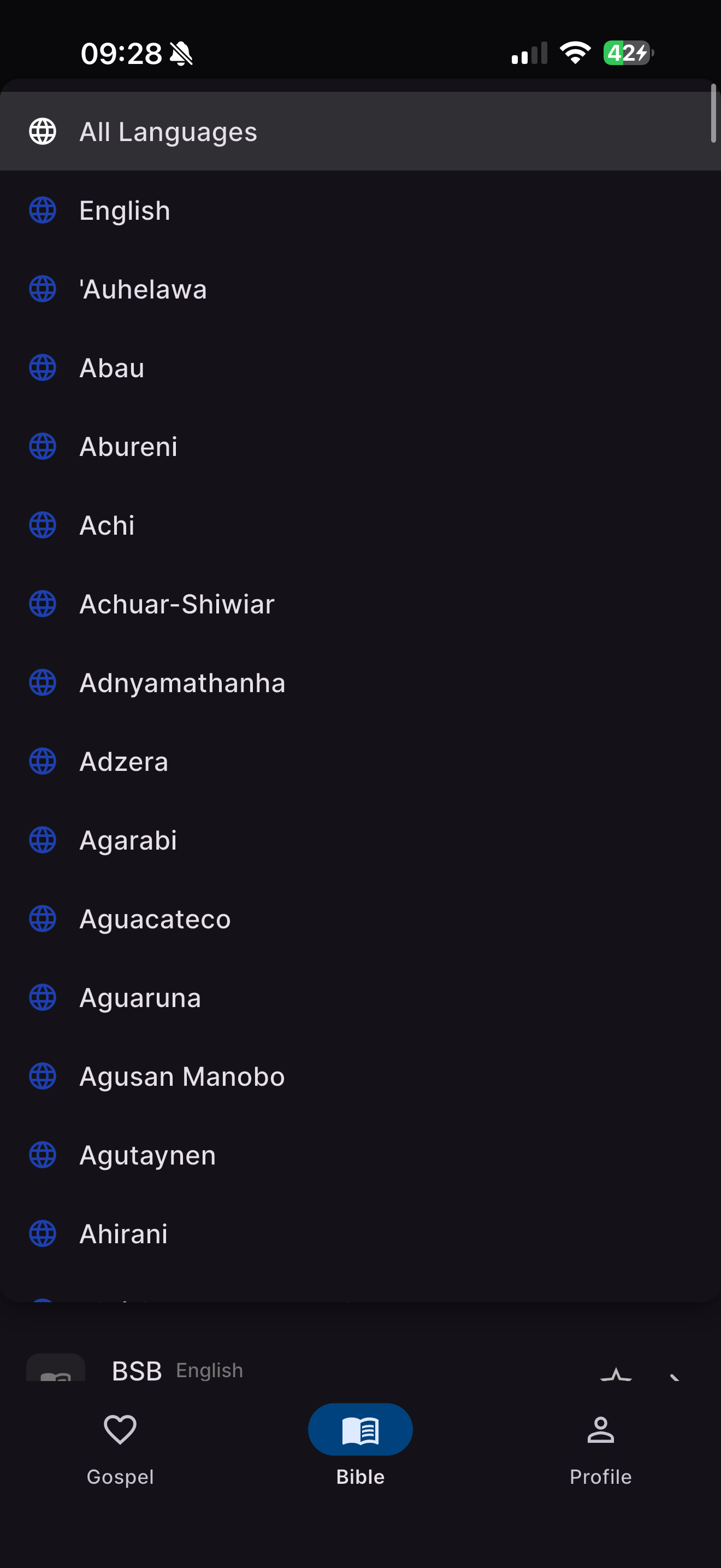Language Selection