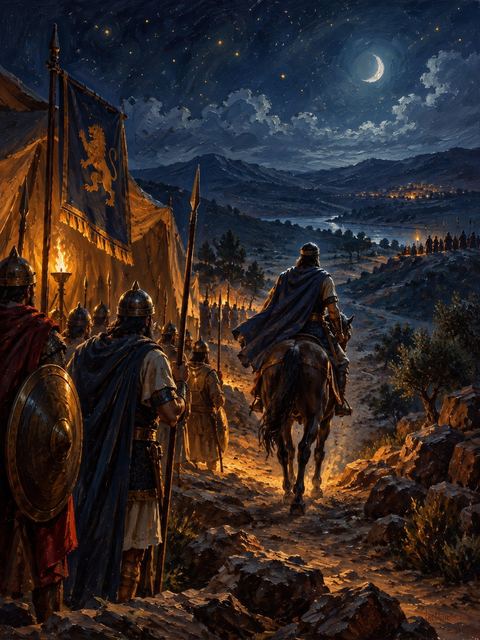 Illustration — not a likeness; generated for Gospel Companion in the app's painting style — Abner