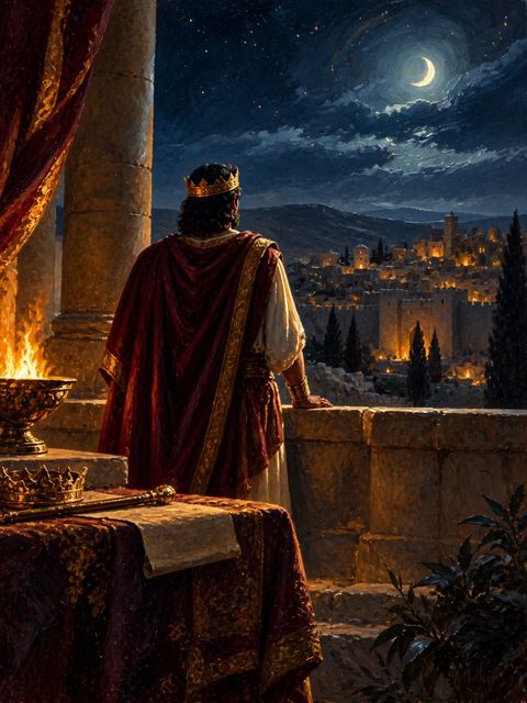 Illustration — not a likeness; generated for Gospel Companion in the app's painting style — Ahaziah