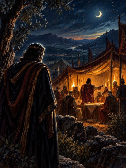 Illustration — not a likeness; generated for Gospel Companion in the app's painting style — Ahithophel