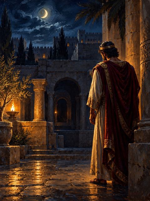 Illustration — not a likeness; generated for Gospel Companion in the app's painting style — Amnon