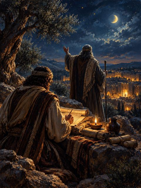 Illustration — not a likeness; generated for Gospel Companion in the app's painting style — Baruch