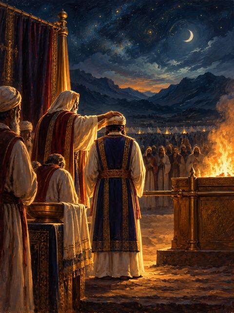 Illustration — not a likeness; generated for Gospel Companion in the app's painting style — Eleazar