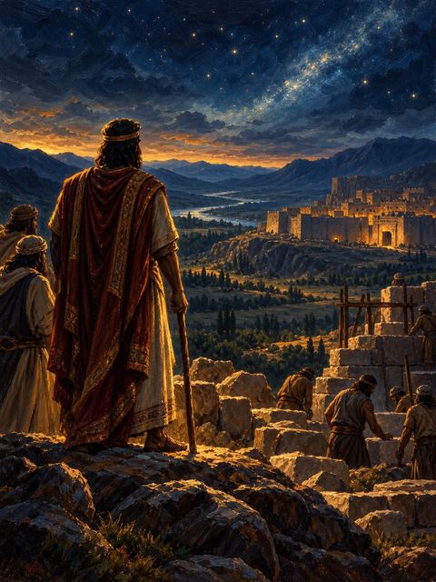 Illustration — not a likeness; generated for Gospel Companion in the app's painting style — Heth