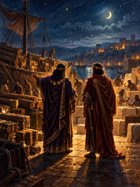 Illustration — not a likeness; generated for Gospel Companion in the app's painting style — Hiram