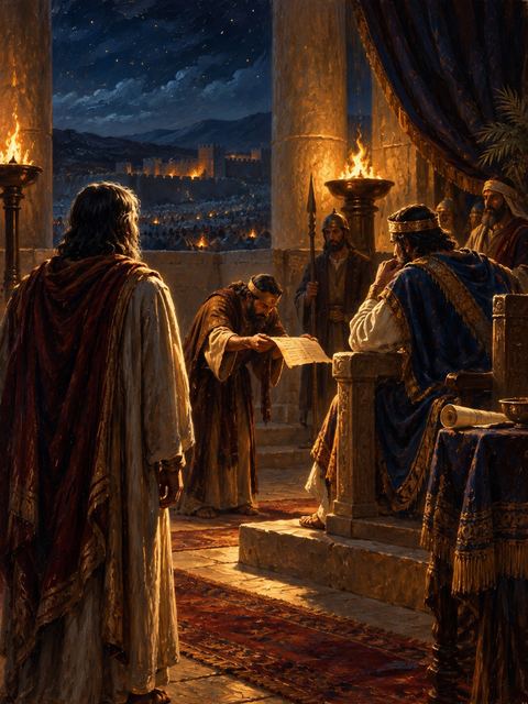 Illustration — not a likeness; generated for Gospel Companion in the app's painting style — Isaiah