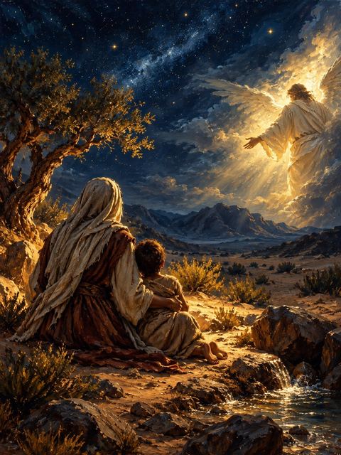 Illustration — not a likeness; generated for Gospel Companion in the app's painting style — Ishmael