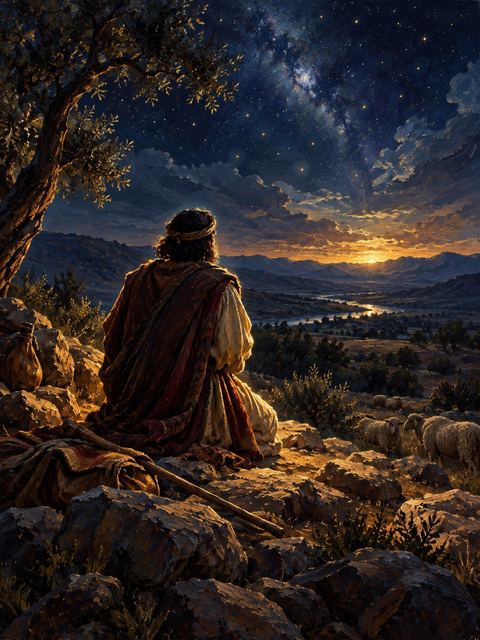 Illustration — not a likeness; generated for Gospel Companion in the app's painting style — Israel