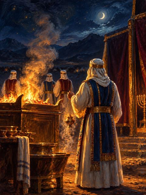 Illustration — not a likeness; generated for Gospel Companion in the app's painting style — Ithamar