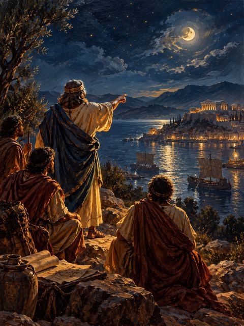 Illustration — not a likeness; generated for Gospel Companion in the app's painting style — Javan
