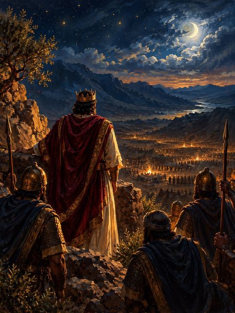 Illustration — not a likeness; generated for Gospel Companion in the app's painting style — Jehoram