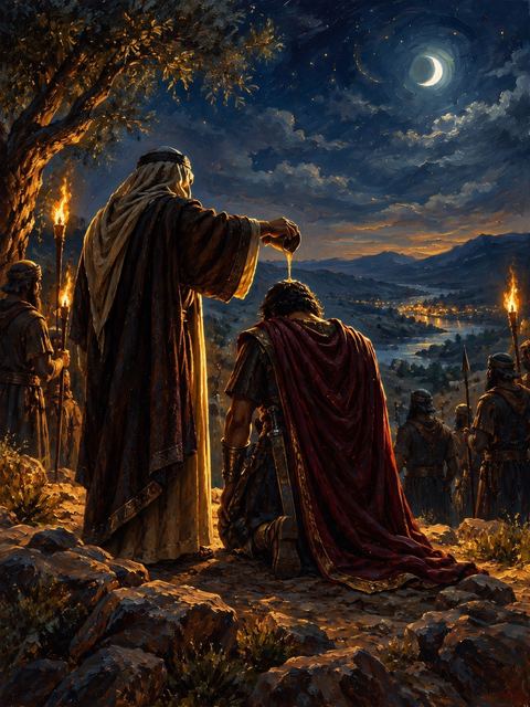 Illustration — not a likeness; generated for Gospel Companion in the app's painting style — Jehu