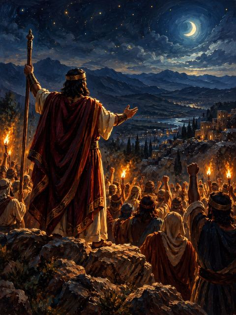 Illustration — not a likeness; generated for Gospel Companion in the app's painting style — Jeroboam