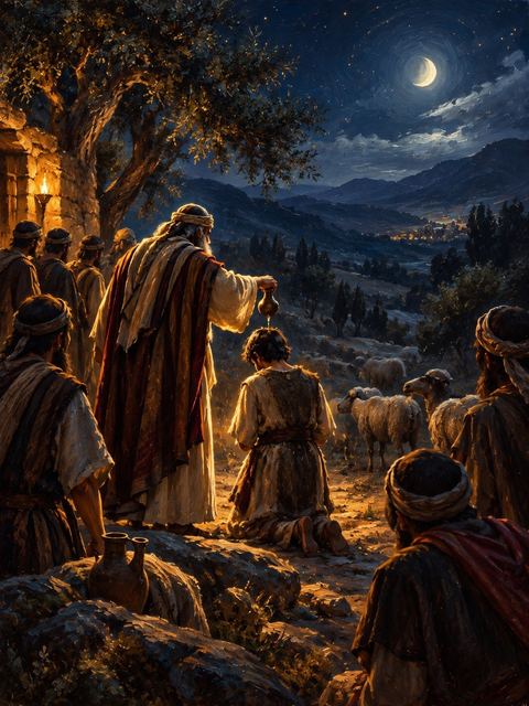Illustration — not a likeness; generated for Gospel Companion in the app's painting style — Jesse