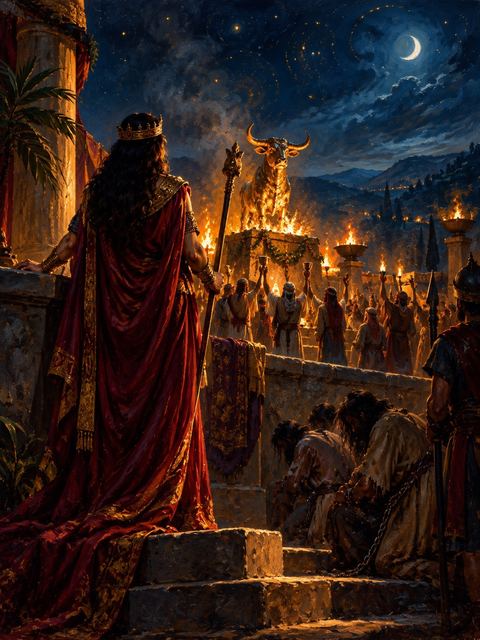 Illustration — not a likeness; generated for Gospel Companion in the app's painting style — Jezebel