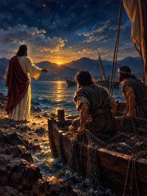 Illustration — not a likeness; generated for Gospel Companion in the app's painting style — John