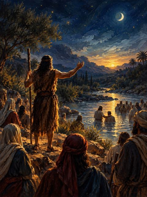 Illustration — not a likeness; generated for Gospel Companion in the app's painting style — John