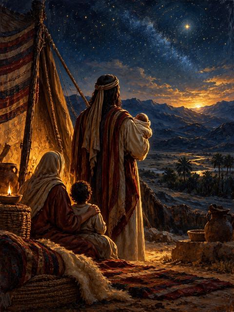 Illustration — not a likeness; generated for Gospel Companion in the app's painting style — Kohath