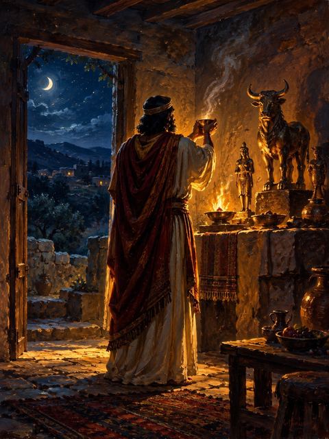 Illustration — not a likeness; generated for Gospel Companion in the app's painting style — Micah