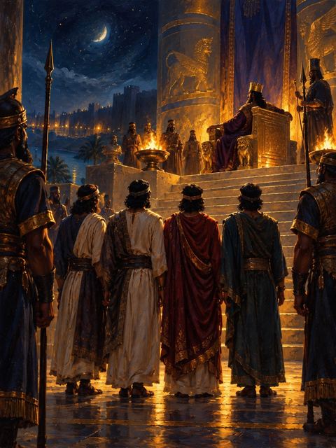 Illustration — not a likeness; generated for Gospel Companion in the app's painting style — Mishael