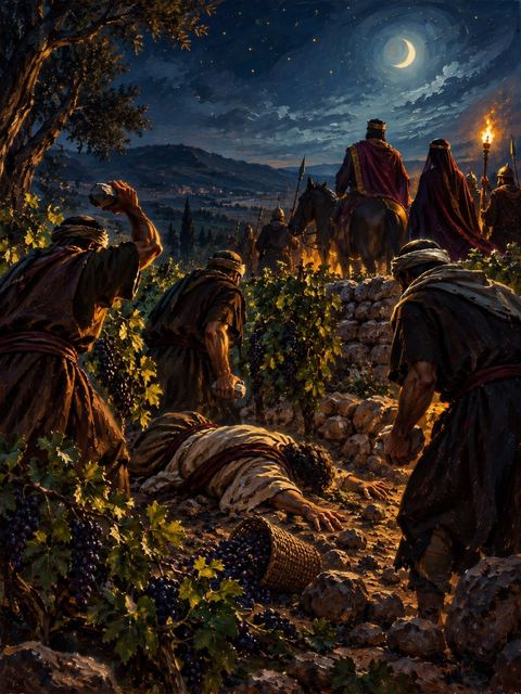 Illustration — not a likeness; generated for Gospel Companion in the app's painting style — Naboth