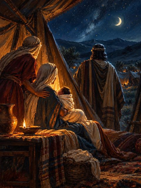 Illustration — not a likeness; generated for Gospel Companion in the app's painting style — Naphtali