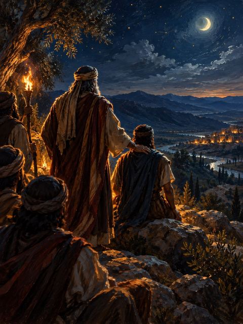 Illustration — not a likeness; generated for Gospel Companion in the app's painting style — Nebat