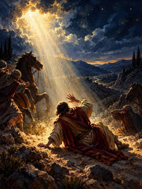Illustration — not a likeness; generated for Gospel Companion in the app's painting style — Paul