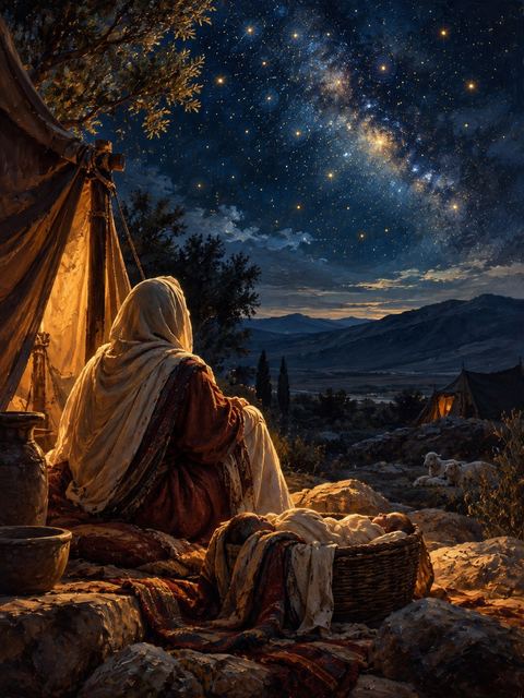 Illustration — not a likeness; generated for Gospel Companion in the app's painting style — Sarah