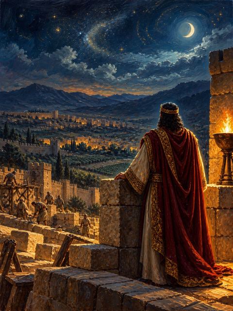 Illustration — not a likeness; generated for Gospel Companion in the app's painting style — Uzziah