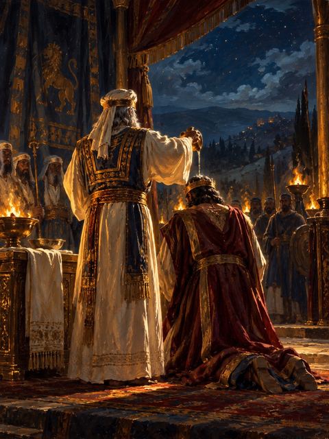 Illustration — not a likeness; generated for Gospel Companion in the app's painting style — Zadok