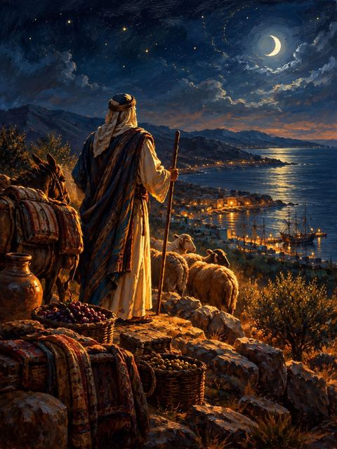Illustration — not a likeness; generated for Gospel Companion in the app's painting style — Zebulun