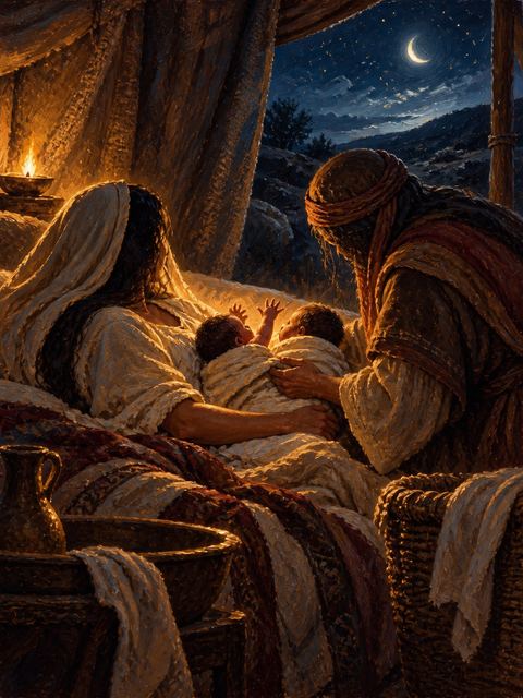 Illustration — not a likeness; generated for Gospel Companion in the app's painting style — Zerah