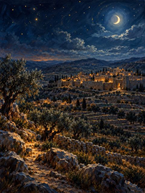 Illustration — not a likeness; generated for Gospel Companion in the app's painting style — Ai