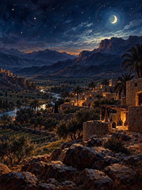 Illustration — not a likeness; generated for Gospel Companion in the app's painting style — Ammon