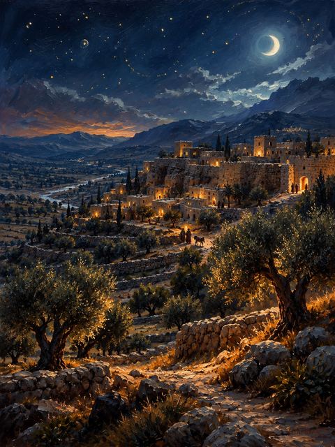 Illustration — not a likeness; generated for Gospel Companion in the app's painting style — Aroer