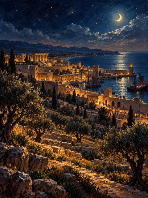 Illustration — not a likeness; generated for Gospel Companion in the app's painting style — Caesarea