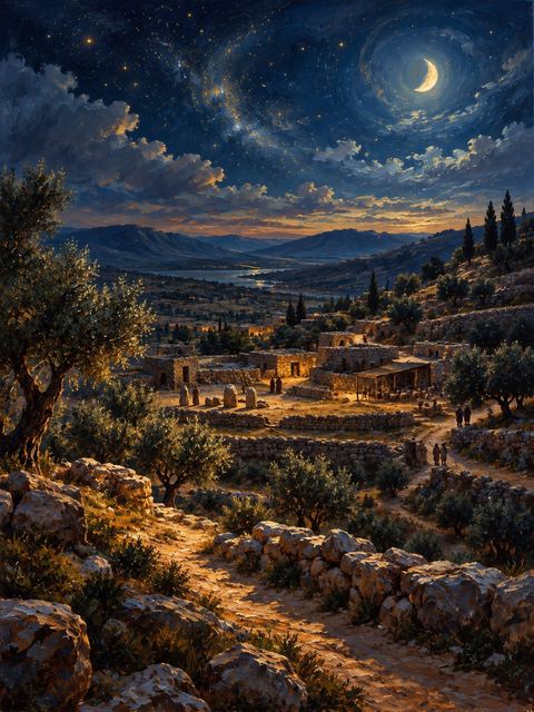 Illustration — not a likeness; generated for Gospel Companion in the app's painting style — Gilgal