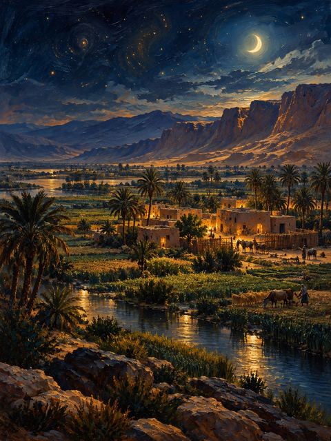 Illustration — not a likeness; generated for Gospel Companion in the app's painting style — Goshen