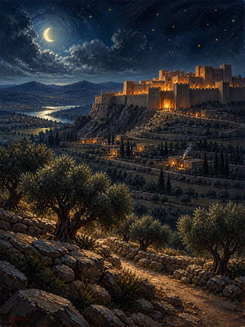 Illustration — not a likeness; generated for Gospel Companion in the app's painting style — Hazor