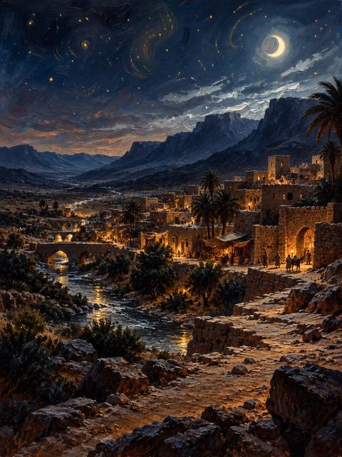 Illustration — not a likeness; generated for Gospel Companion in the app's painting style — Jahaz
