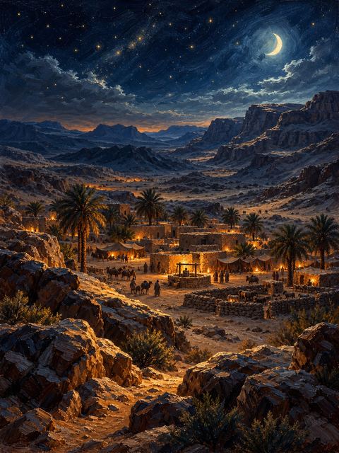 Illustration — not a likeness; generated for Gospel Companion in the app's painting style — Kadesh