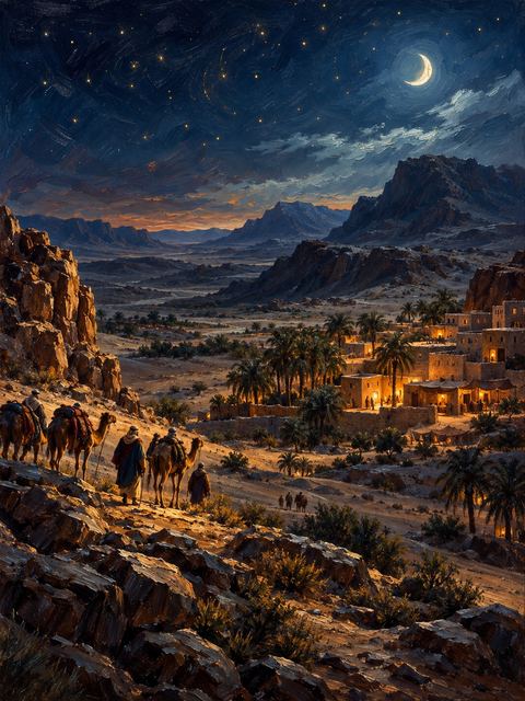 Illustration — not a likeness; generated for Gospel Companion in the app's painting style — Kedar