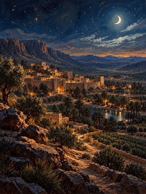 Illustration — not a likeness; generated for Gospel Companion in the app's painting style — Lebo-hamath