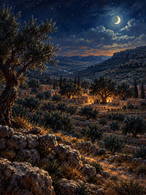 Illustration — not a likeness; generated for Gospel Companion in the app's painting style — Mamre