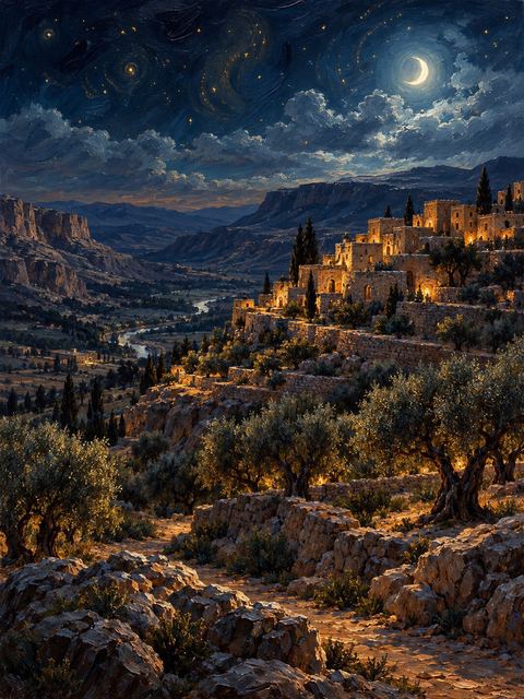 Illustration — not a likeness; generated for Gospel Companion in the app's painting style — Moab