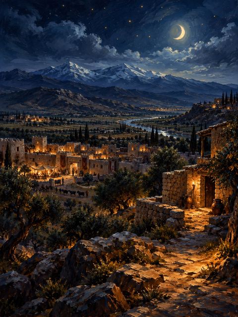 Illustration — not a likeness; generated for Gospel Companion in the app's painting style — Philistia