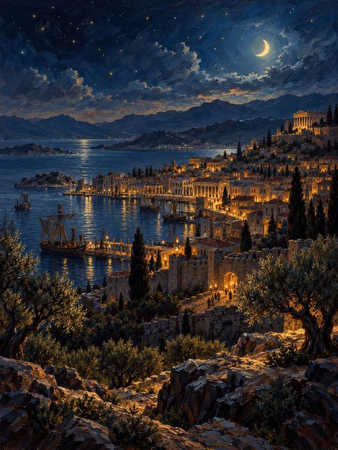 Illustration — not a likeness; generated for Gospel Companion in the app's painting style — Thessalonica