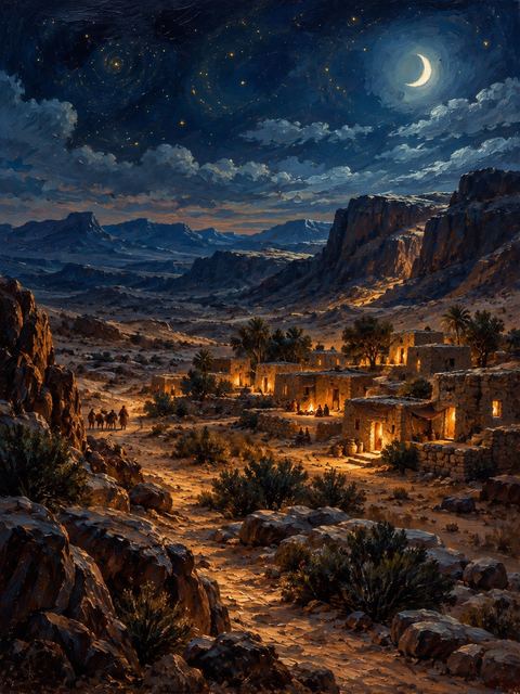 Illustration — not a likeness; generated for Gospel Companion in the app's painting style — Zephath